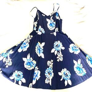 Old Navy Navy Blue Floral Kids Dress